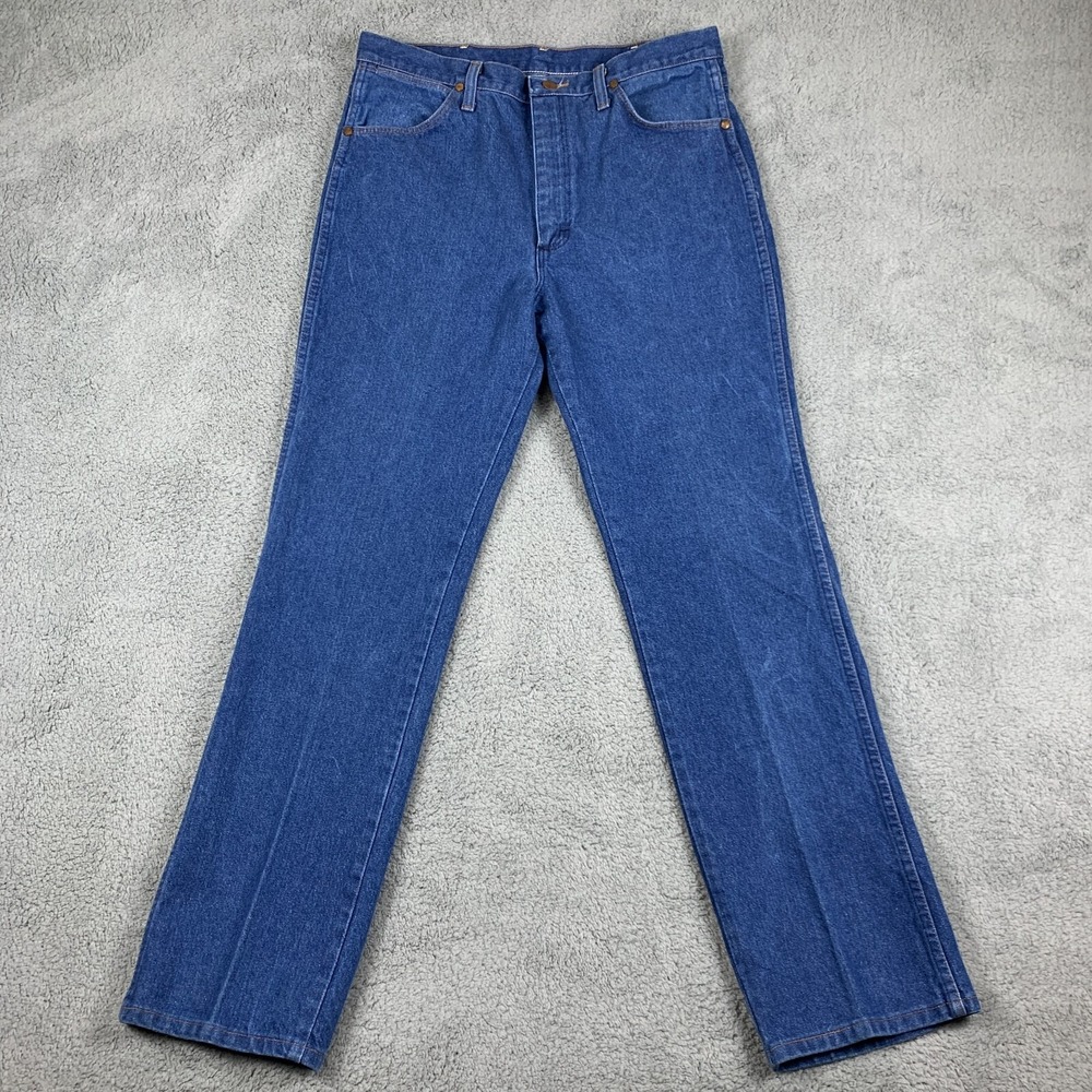Wrangler Vintage Jeans Mens 36x33 (Fits 32x31.5) Blue Straight Leg Made In USA